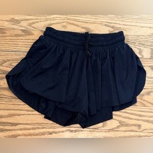 Leftear Women’s Flowy Athletic Skort Black High Waisted Size 2XS